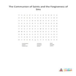 The Communion of Saints and Forgiveness of Sins - Word Search